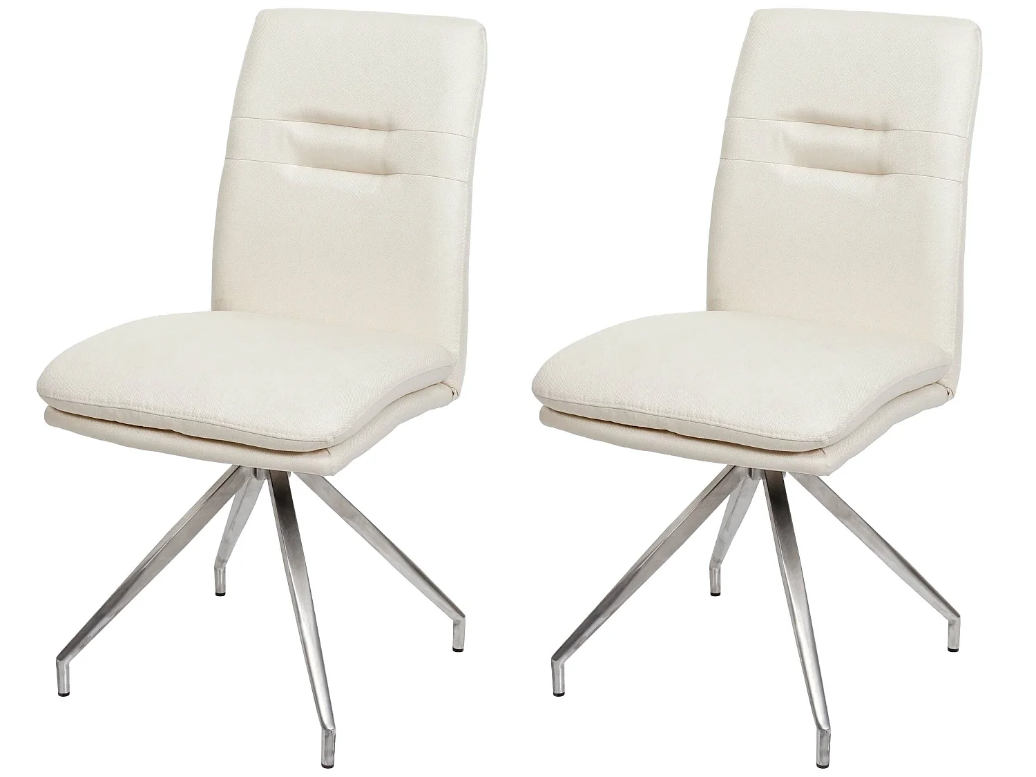 Chaise de salle à manger MCW-H70 (lot de 2),  crème-beige