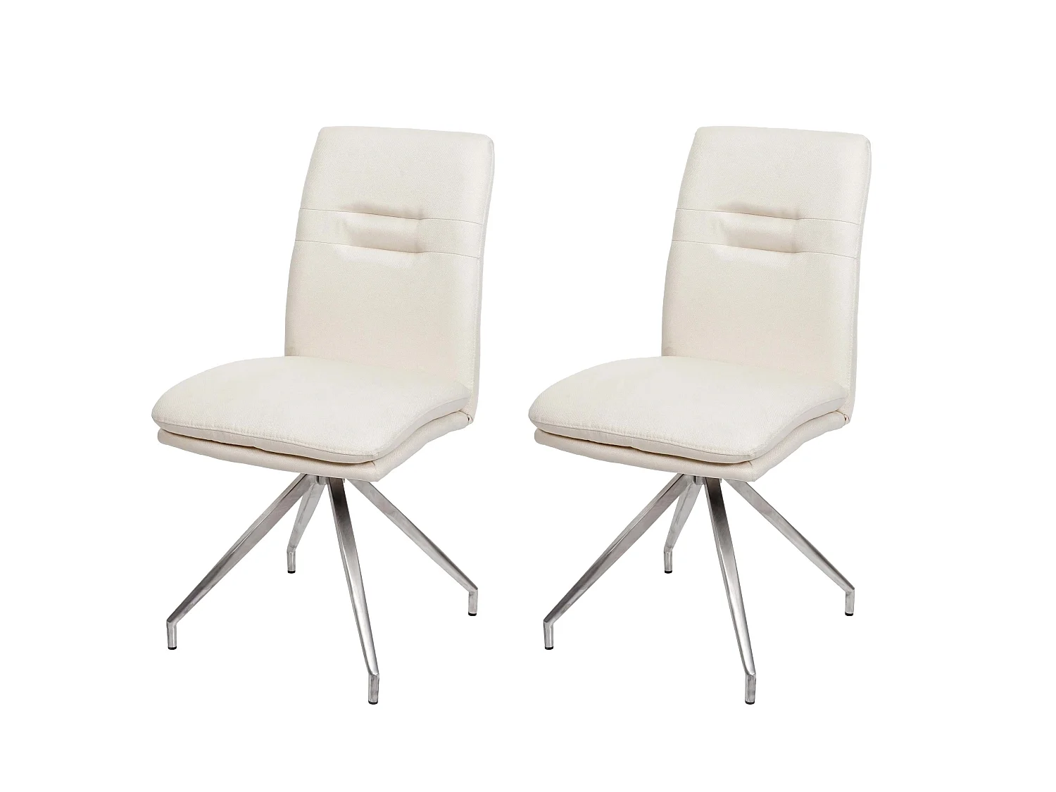 Chaise de salle à manger MCW-H70 (lot de 2),  crème-beige