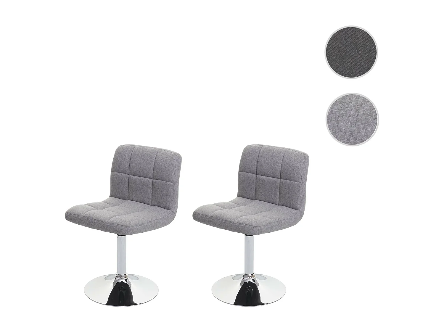 Cadiz eetkamerstoel (set van 2),  lichtgrijs