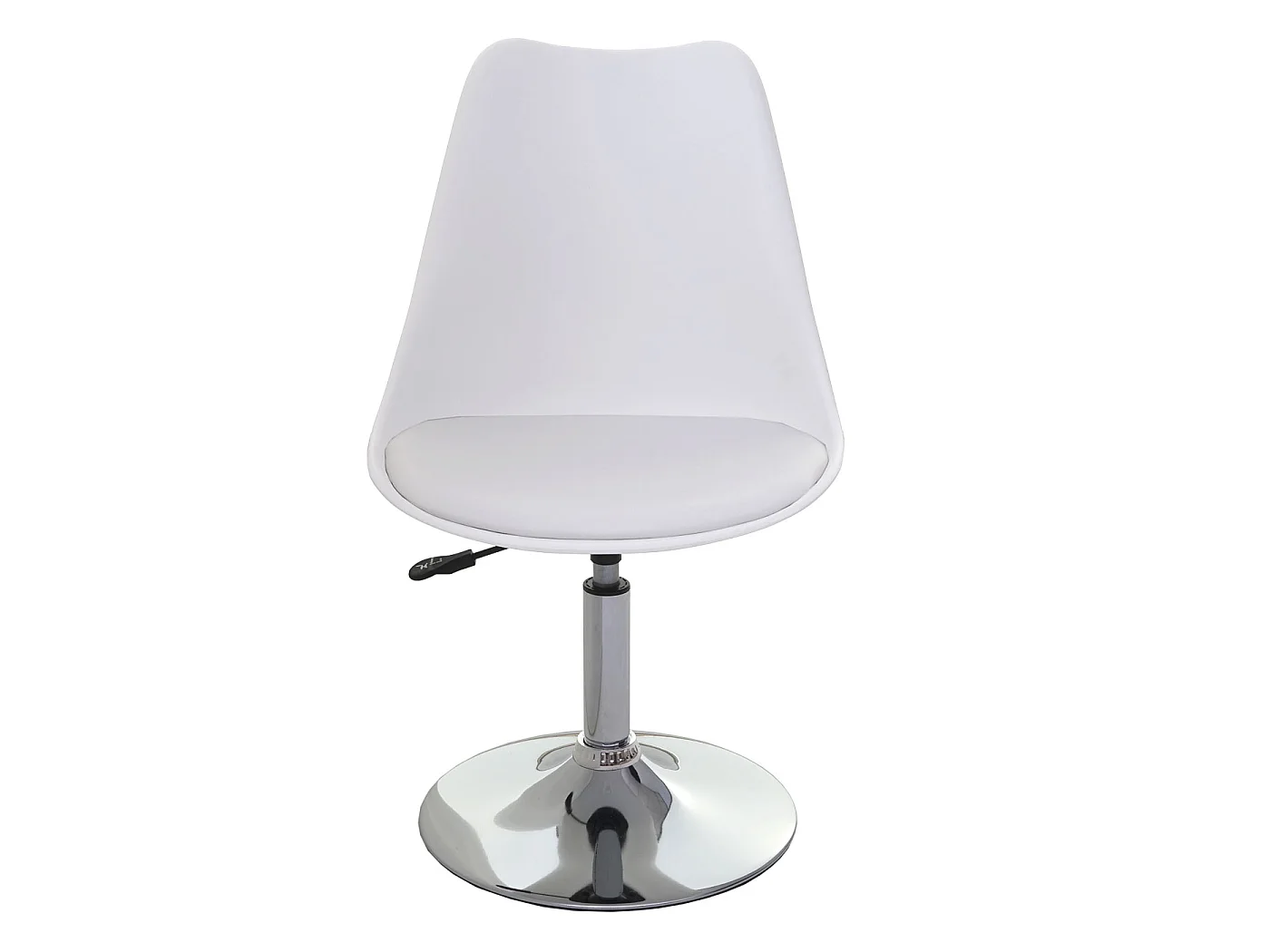 Vaasa T501 draaistoel,  wit, voet chroom