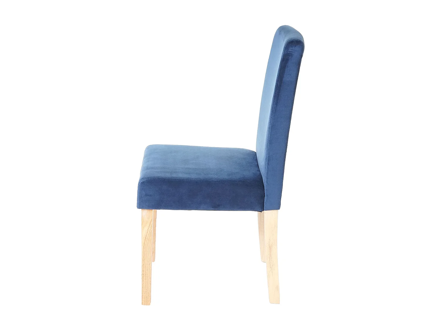 Littau fluwelen eetkamerstoel,  petrol-blauw, lichte poten