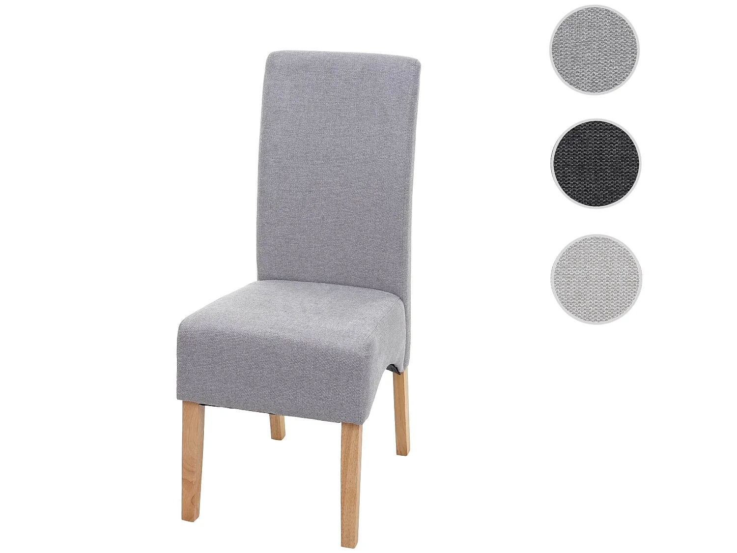 Chaise de salle à manger Crotone,  gris clair, pieds clairs