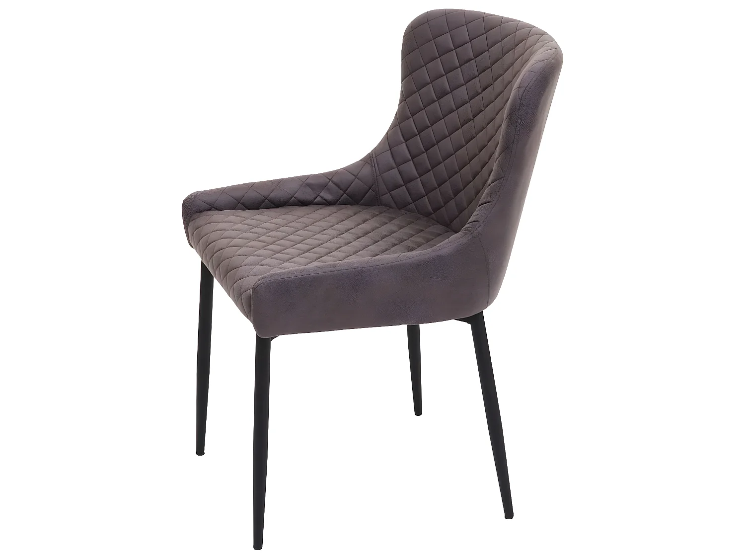 Eetkamerstoel MCW-H79 (set van 2),  stof/textiel donkergrijs