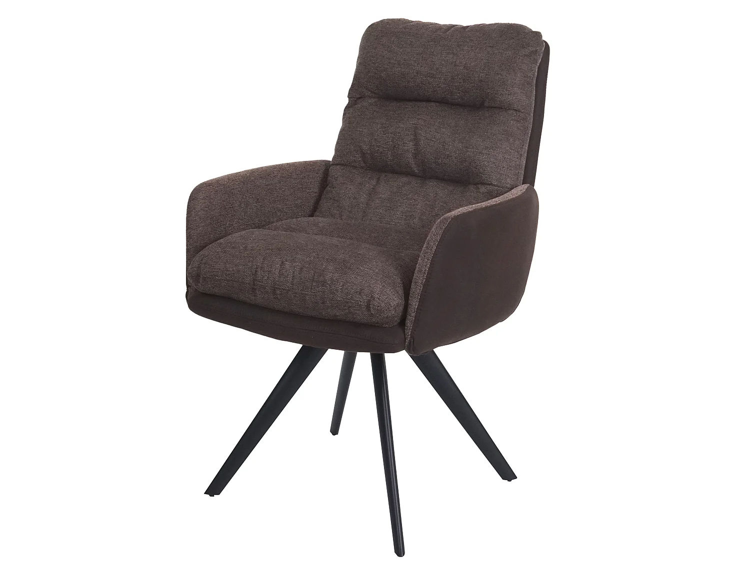 Cadeira de jantar MCW-G66,  castanho-castanho escuro, com apoio de braços