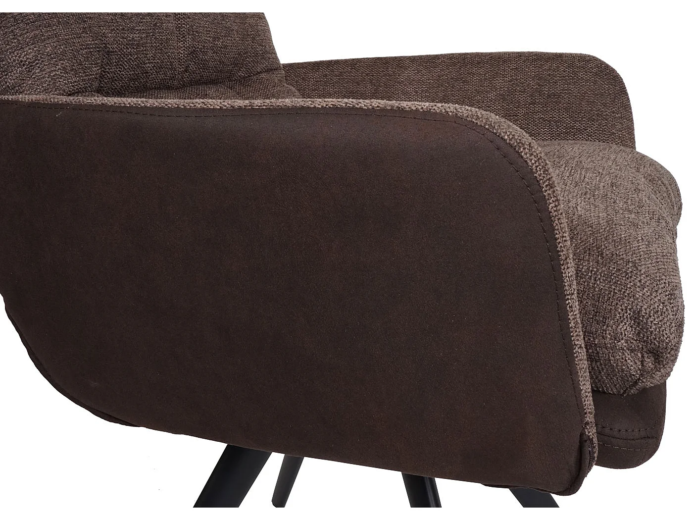 Eetkamerstoel MCW-G66,  bruin-donkerbruin, met armleuning