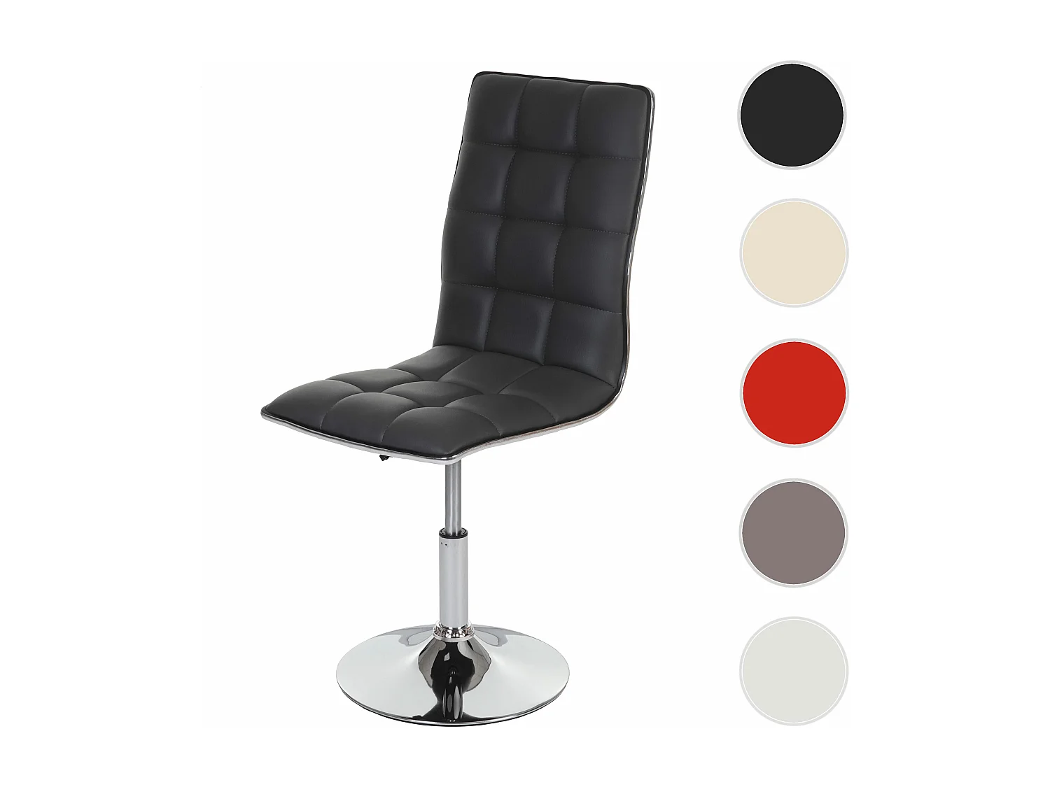 Chaise de salle à manger MCW-C41 pivotante,  gris