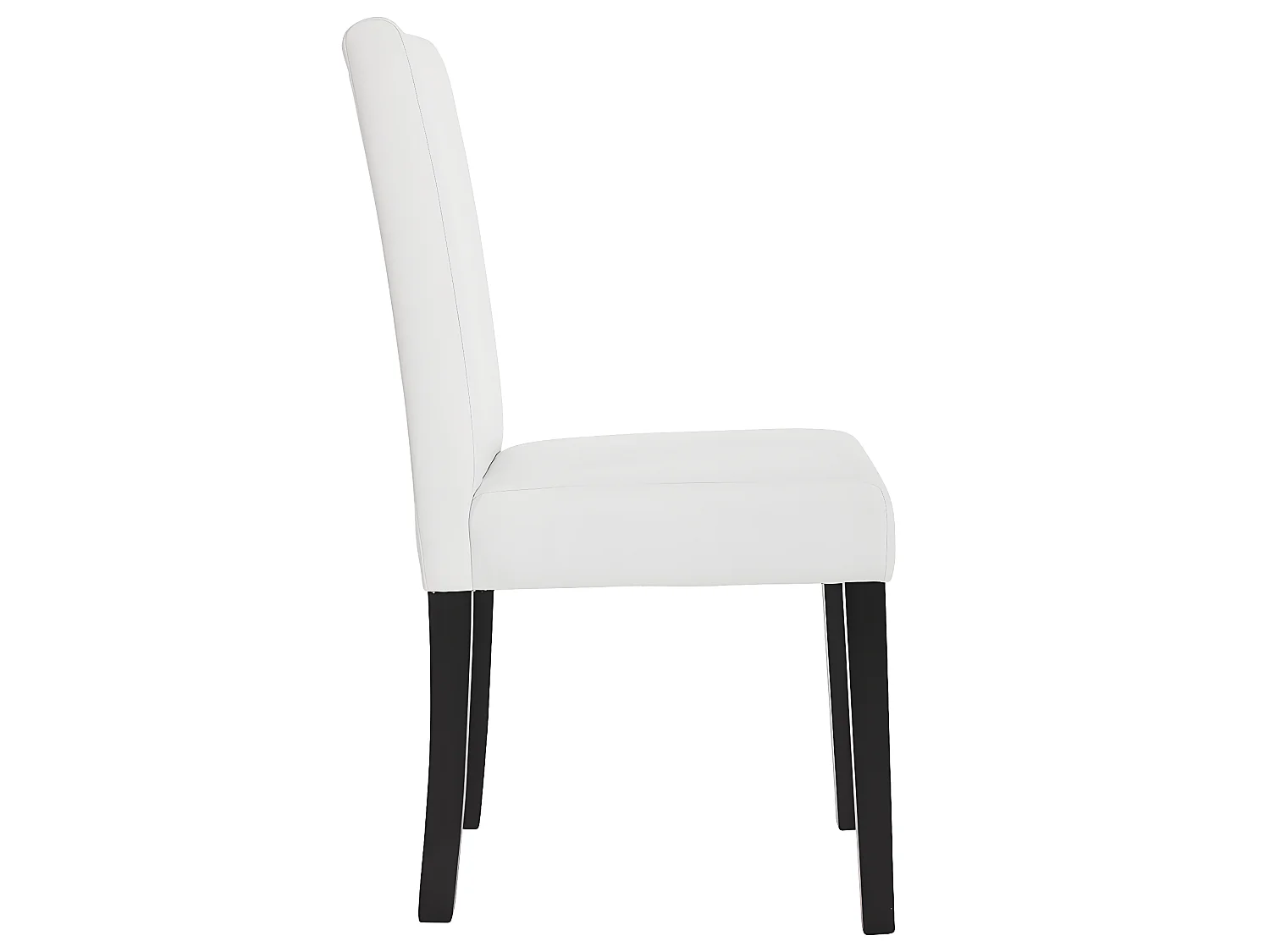 Chaise de salle à manger Littau,  blanc mat, pieds foncés