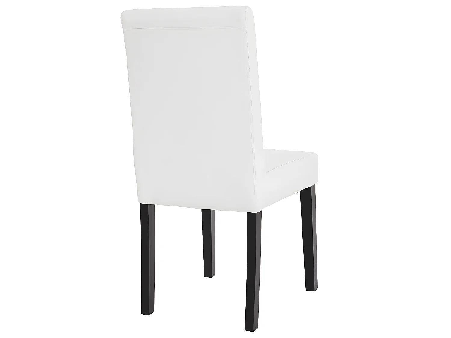 Chaise de salle à manger Littau,  blanc mat, pieds foncés