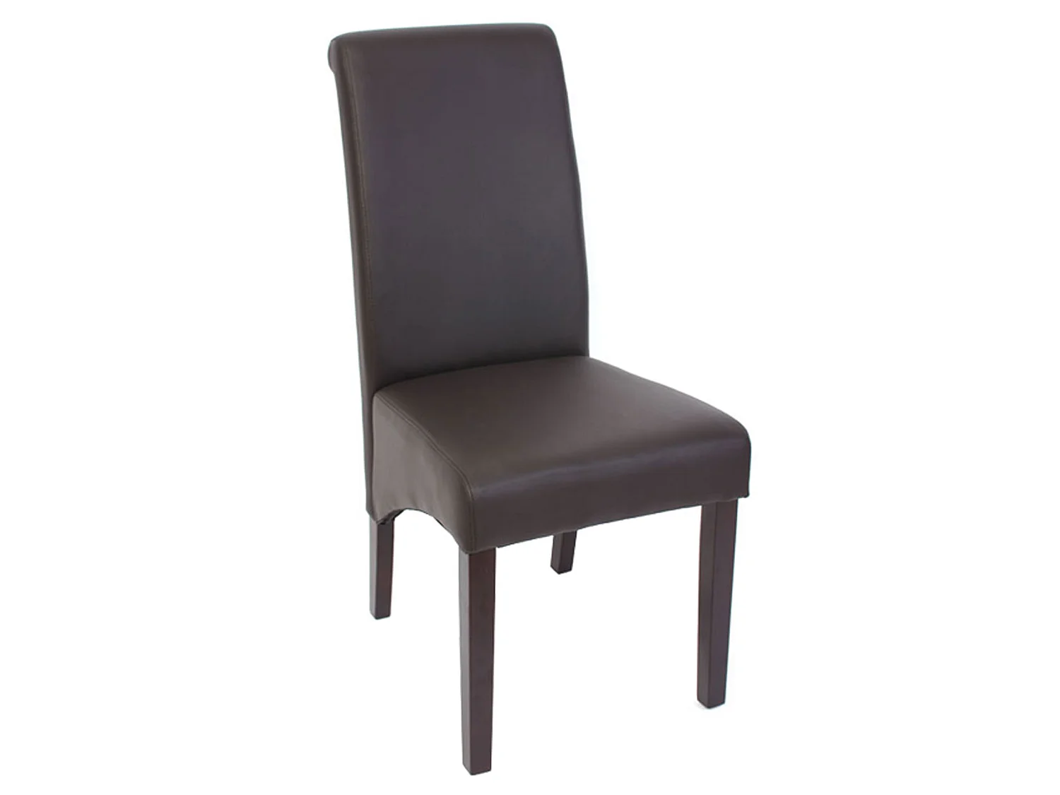 Chaise de salle à manger M37 (lot de 6),  similicuir mat, marron, pieds foncés