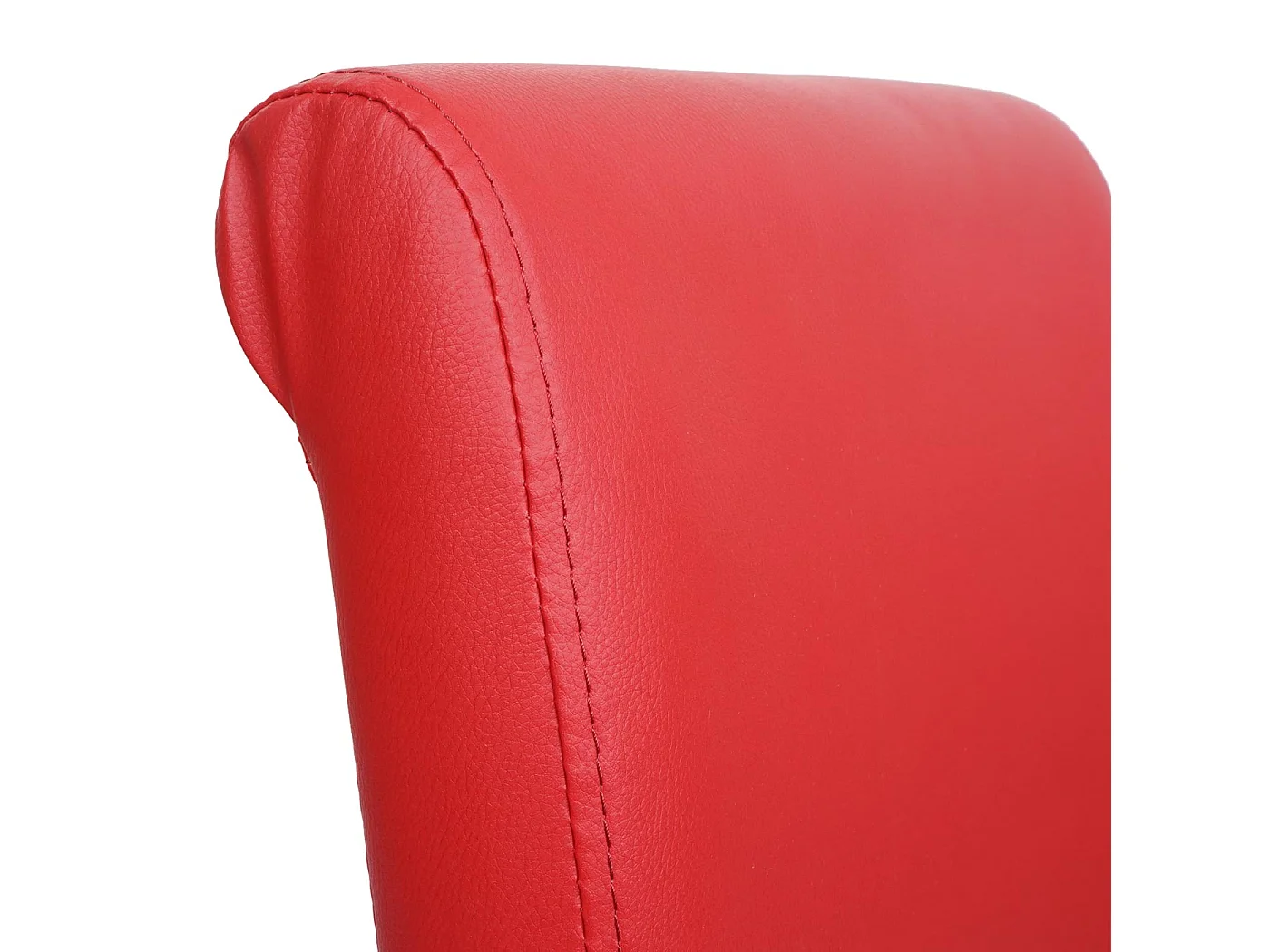Chaise de salle à manger M37 (lot de 6),  similicuir mat, rouge, pieds clairs