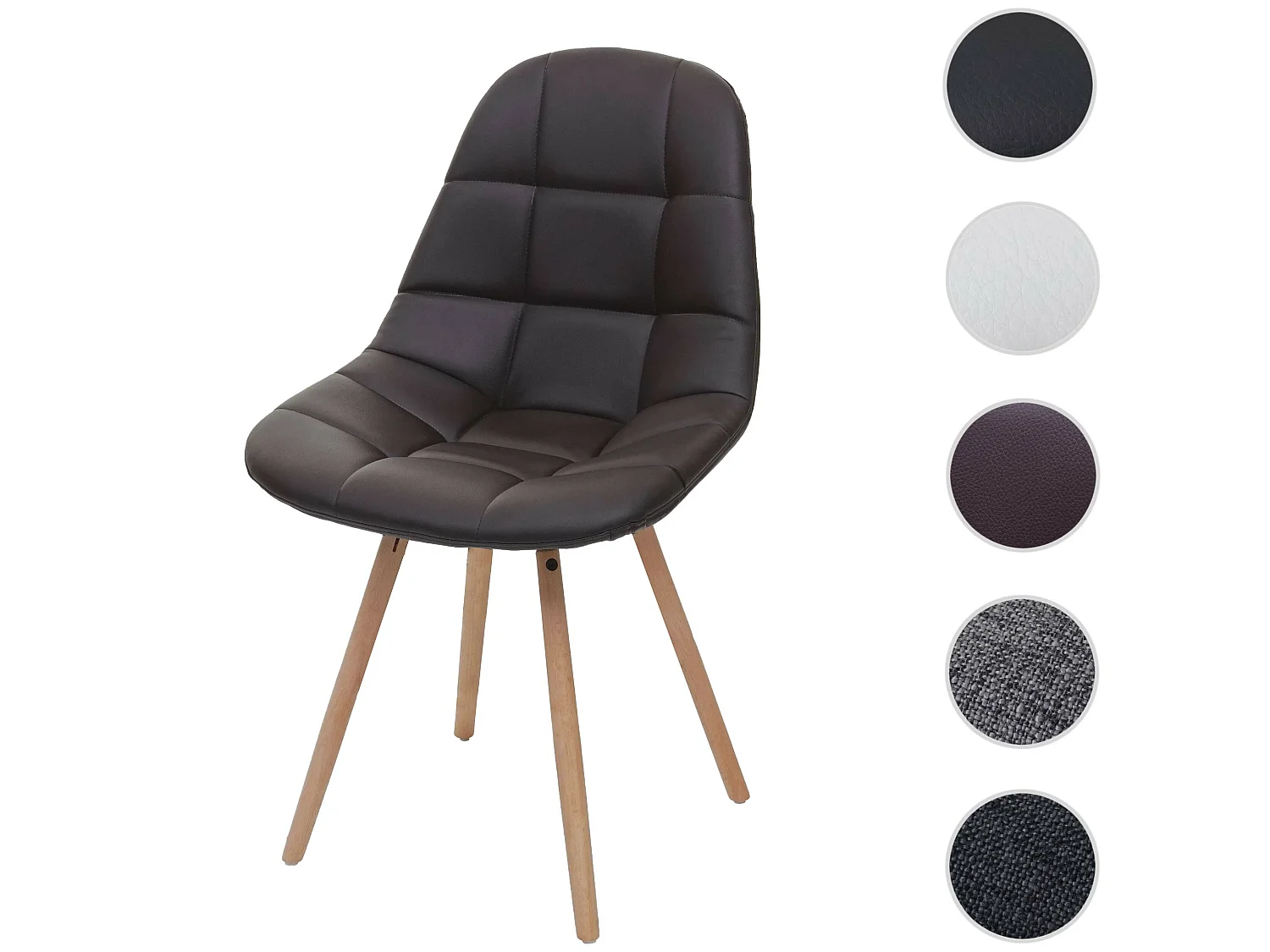 Eetkamerstoel MCW-A60 II,  kunstleer bruin