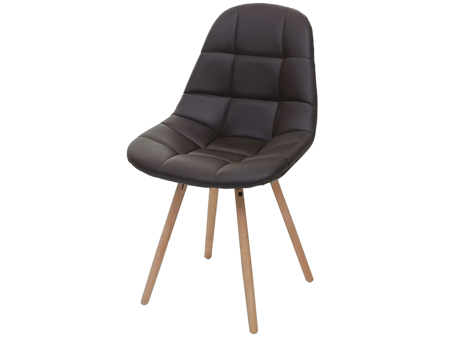 Esszimmerstuhl MCW-A60 II, Kunstleder braun