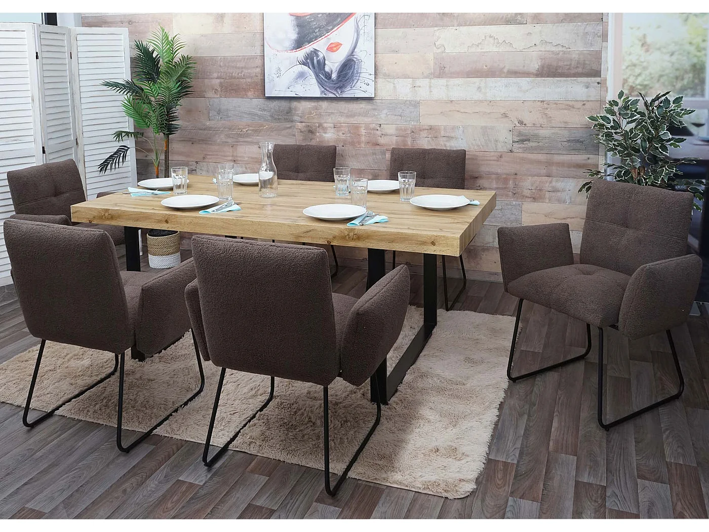 MCW-K34 dining chair (set of 2),  brown