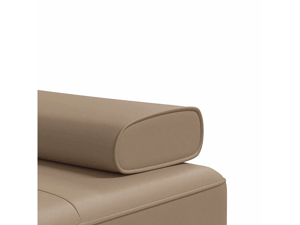 Canapé-lit en forme de L cappuccino 255x140x70 cm similicuir