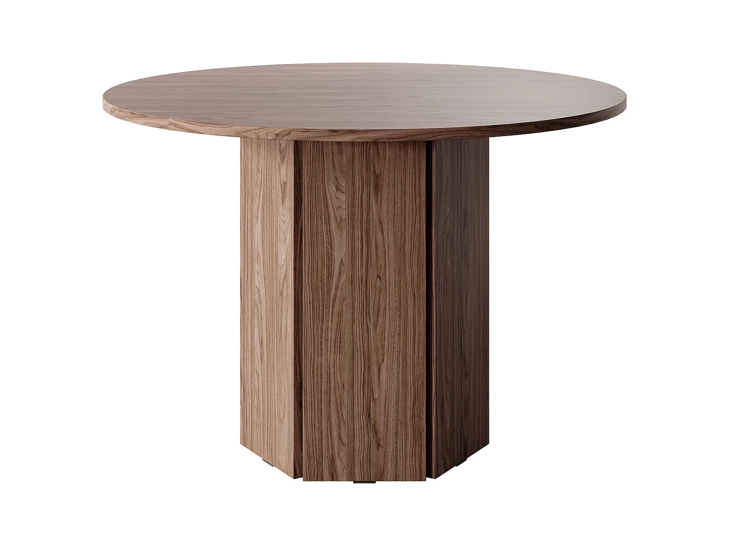 Esstisch - rund 110 cm - Wisconsin Nussbaum - HEXA