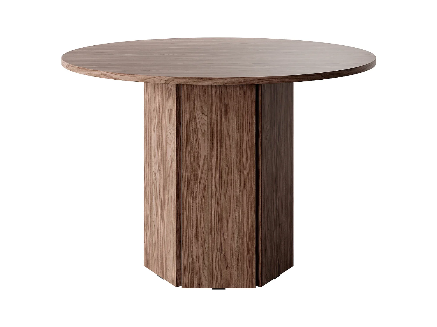 Esstisch - rund 110 cm - Wisconsin Nussbaum - HEXA