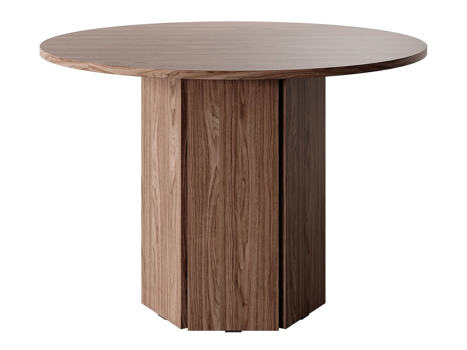 Table ronde - 110 cm - Noyer Wisconsin - HEXA