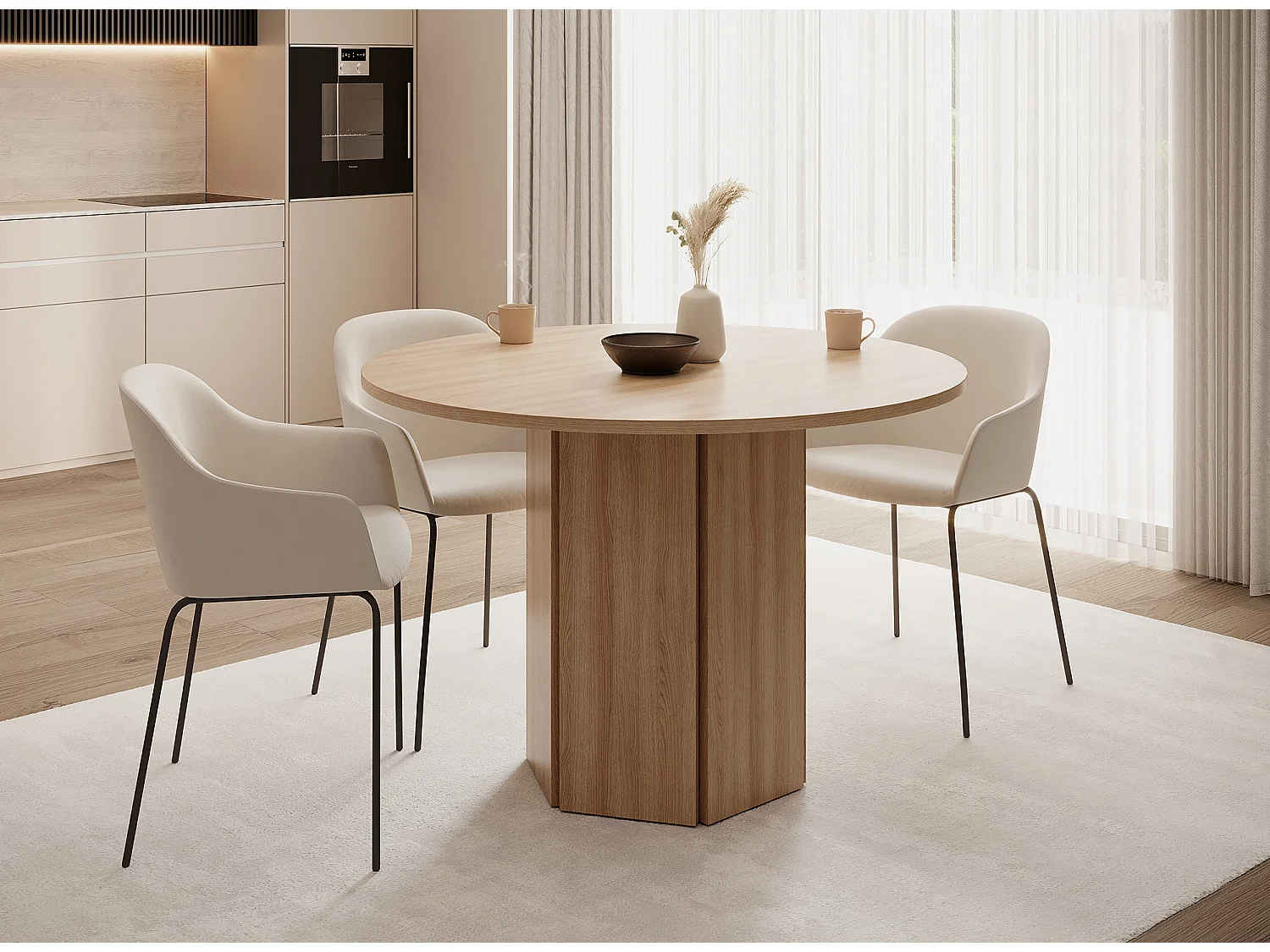 Ronde tafel - 110 cm - Lindberg eiken - HEXA