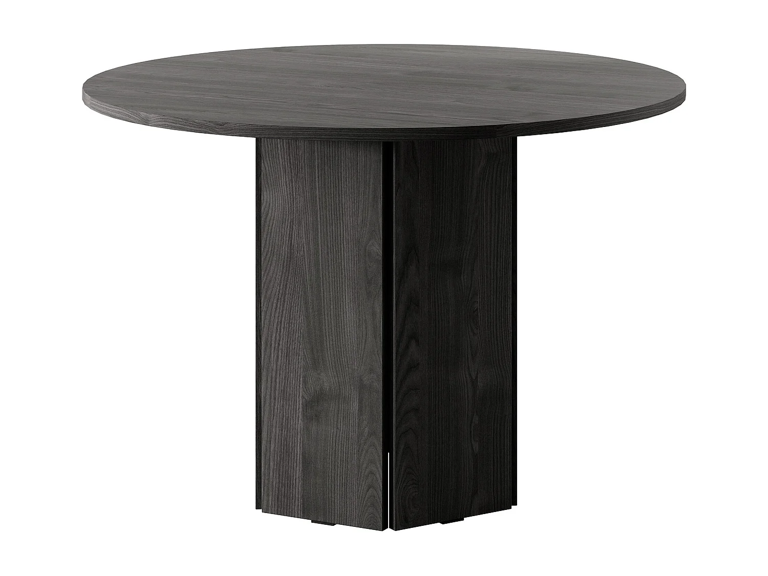 Ronde tafel - 110 cm - Zwarte Portland essen - HEXA