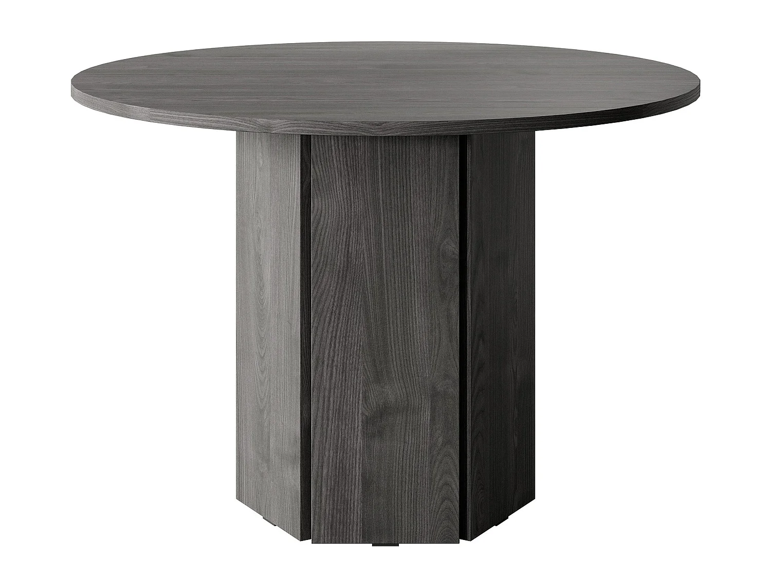 Table ronde - 110 cm - Frêne Portland noir - HEXA