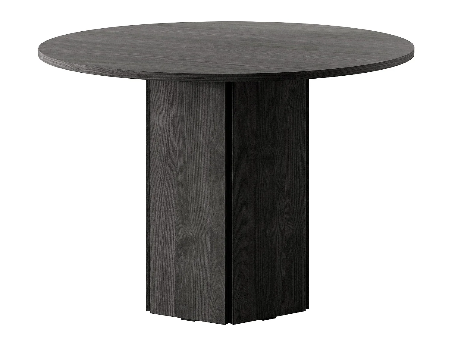 Table ronde - 110 cm - Frêne Portland noir - HEXA