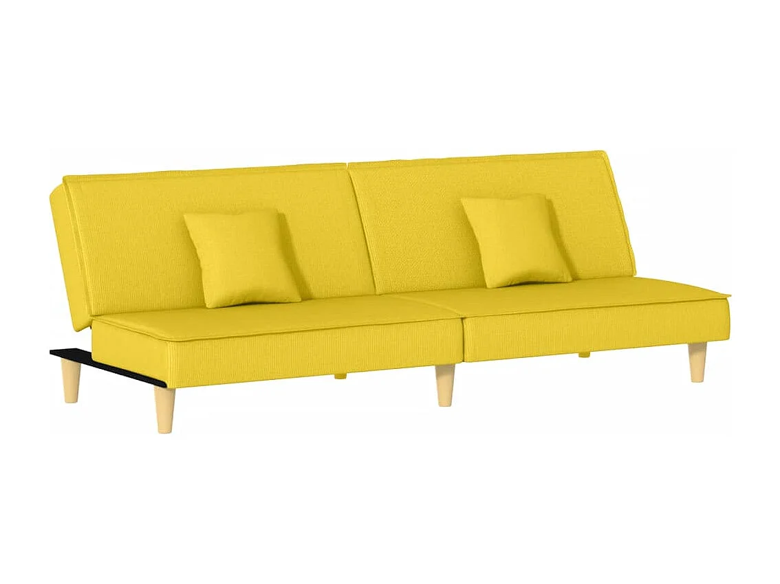Schlafsofa Hellgelb Stoff
