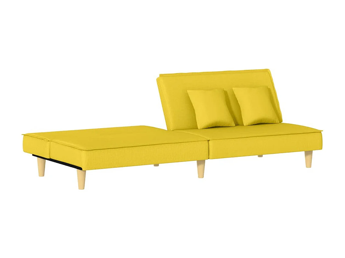 Schlafsofa Hellgelb Stoff