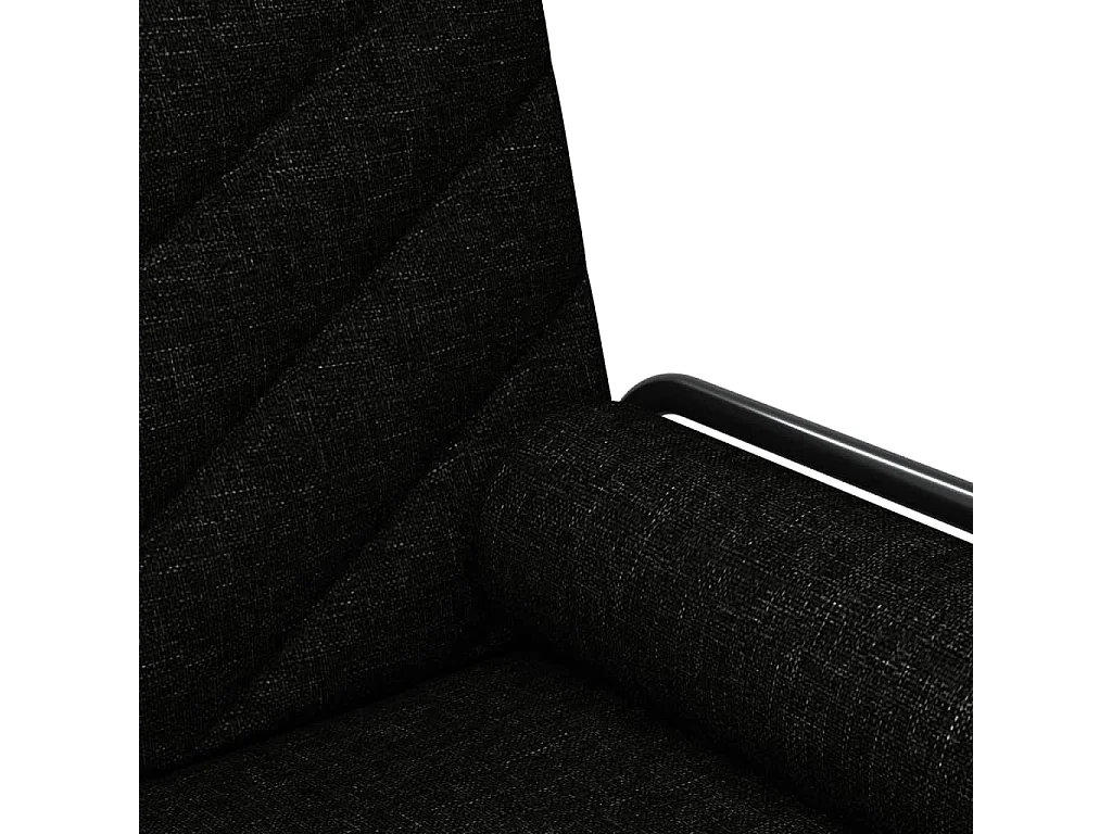 Canapé-lit avec accoudoirs noir tissu