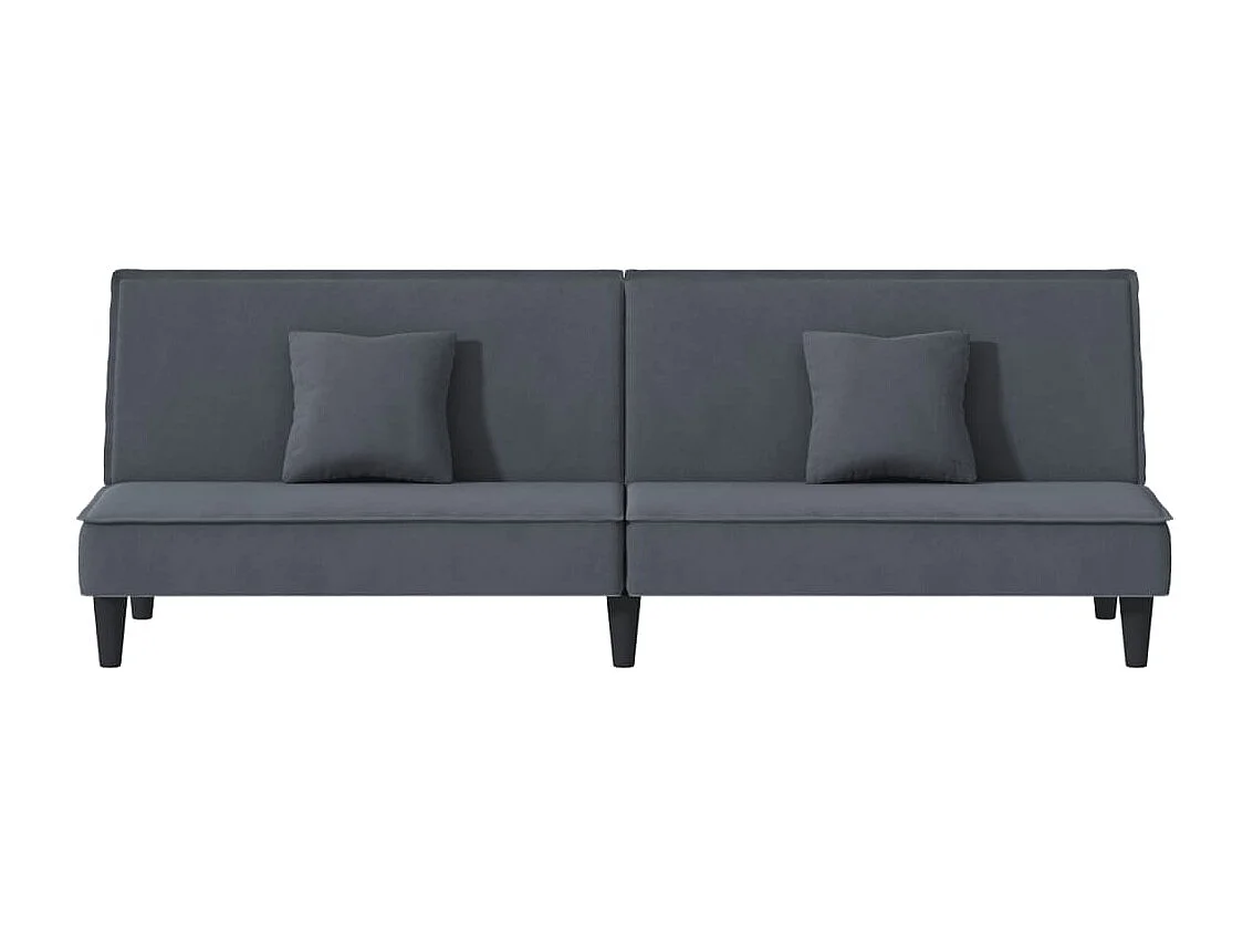 Schlafsofa Dunkelgrau Samt