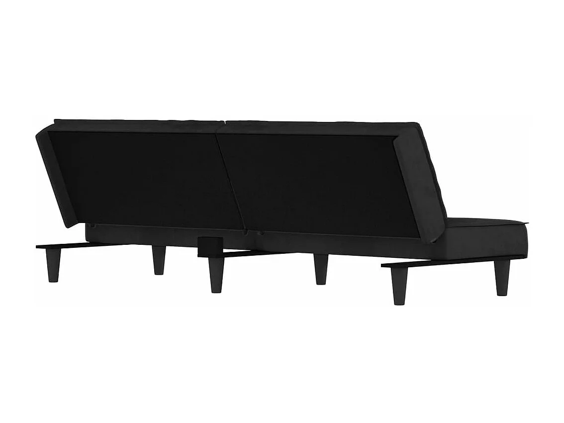 Schlafsofa Dunkelgrau Samt