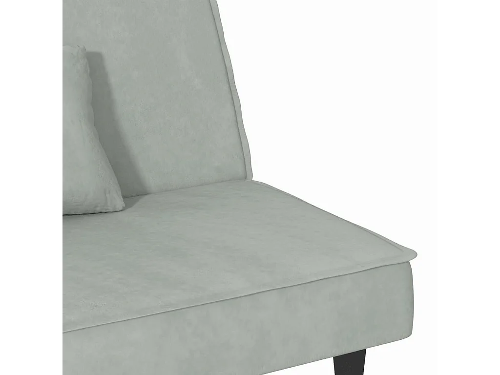 Divano Letto Grigio Chiaro in Velluto