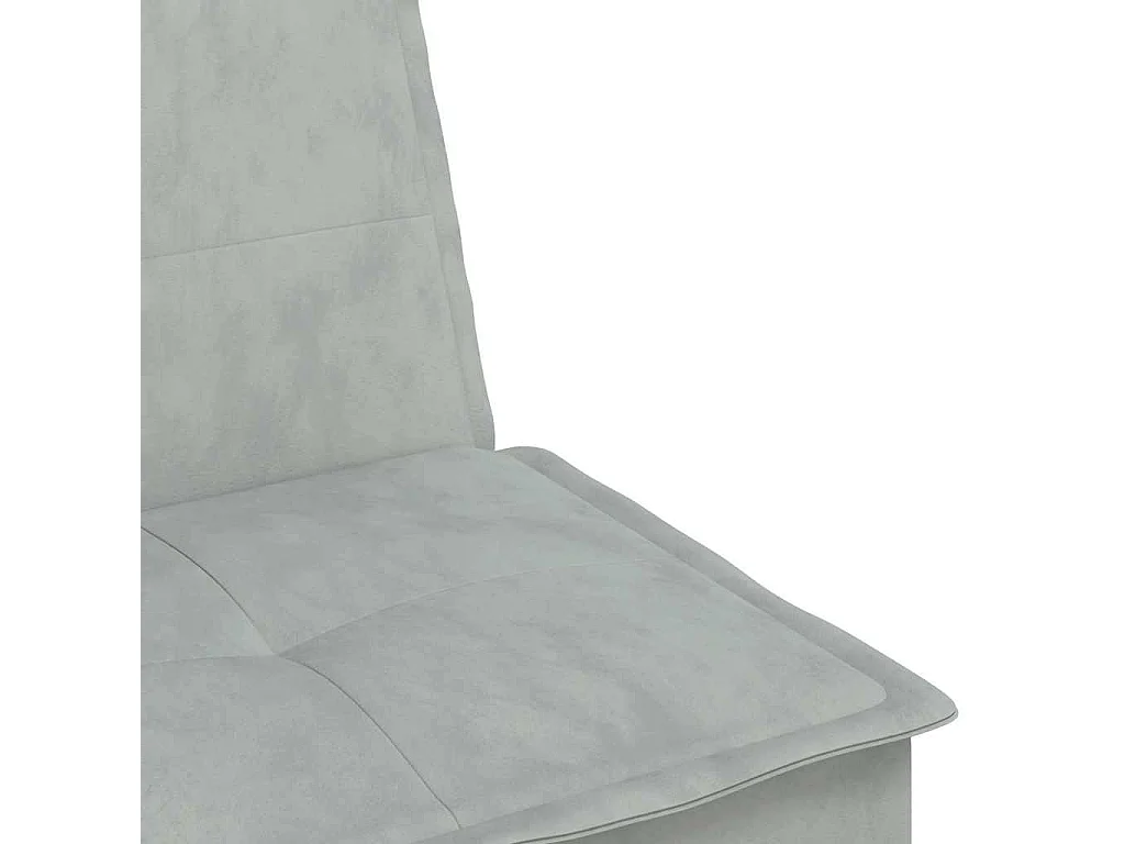 Sofá-cama em forma de L 255x140x70 cm veludo cinzento-claro