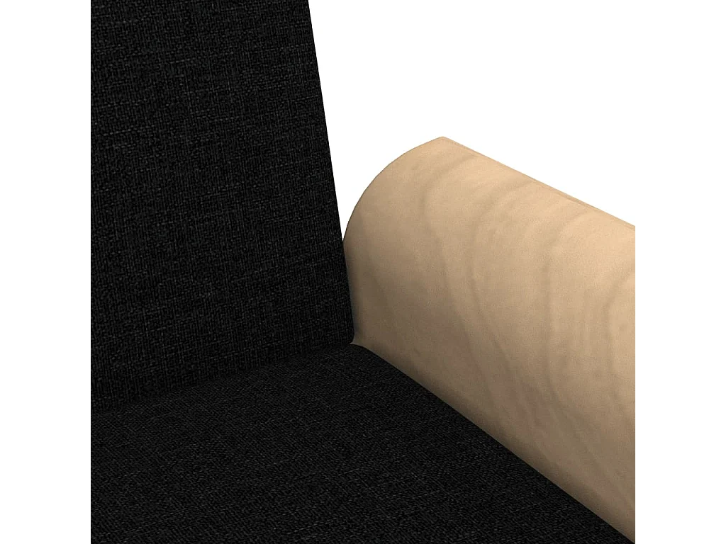 Schlafsofa mit Armlehnen Schwarz Stoff