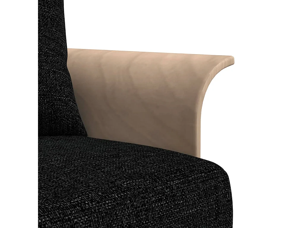 Sofá-cama em forma de L 279x140x70 cm tecido preto