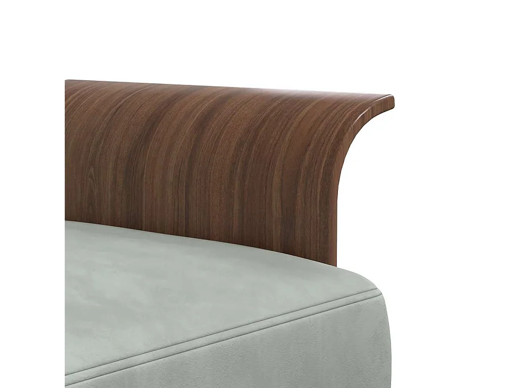 Divano Letto a L Grigio Chiaro 279x140x70 cm in Velluto