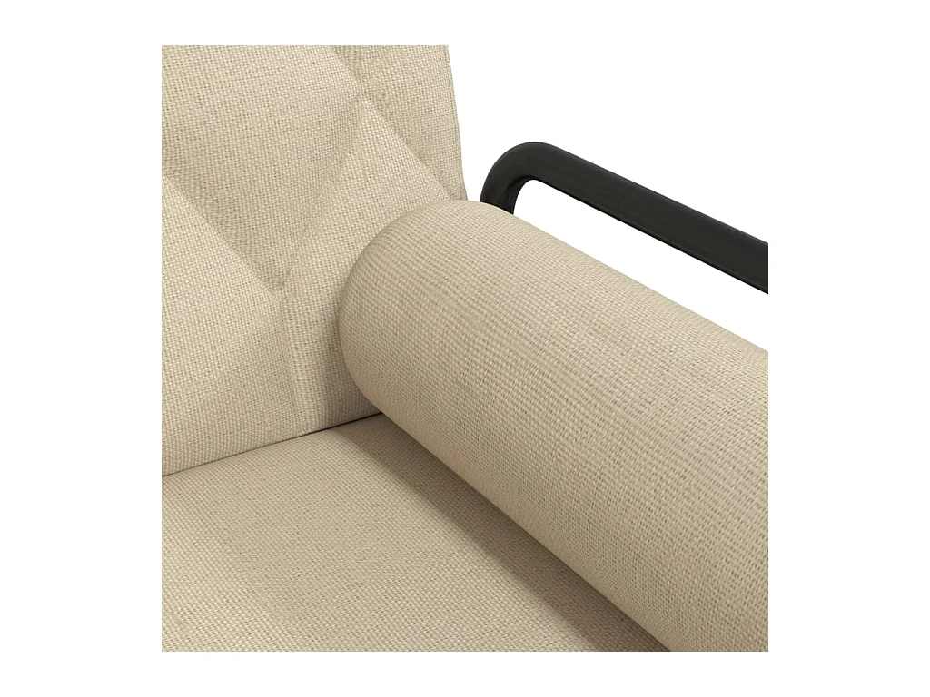 Canapé-lit avec accoudoirs crème tissu