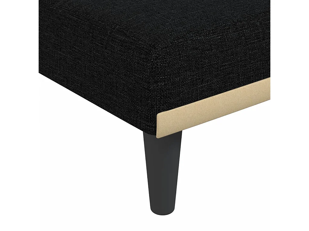 Divano Letto a L Nero 275x140x70 cm in Tessuto