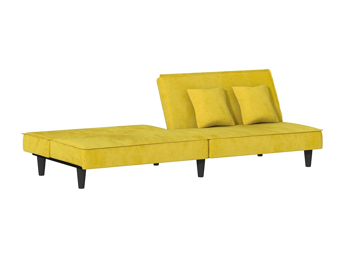 Divano Letto Giallo in Velluto