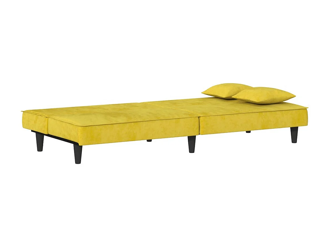 Divano Letto Giallo in Velluto
