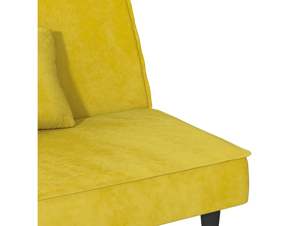 Divano Letto Giallo in Velluto
