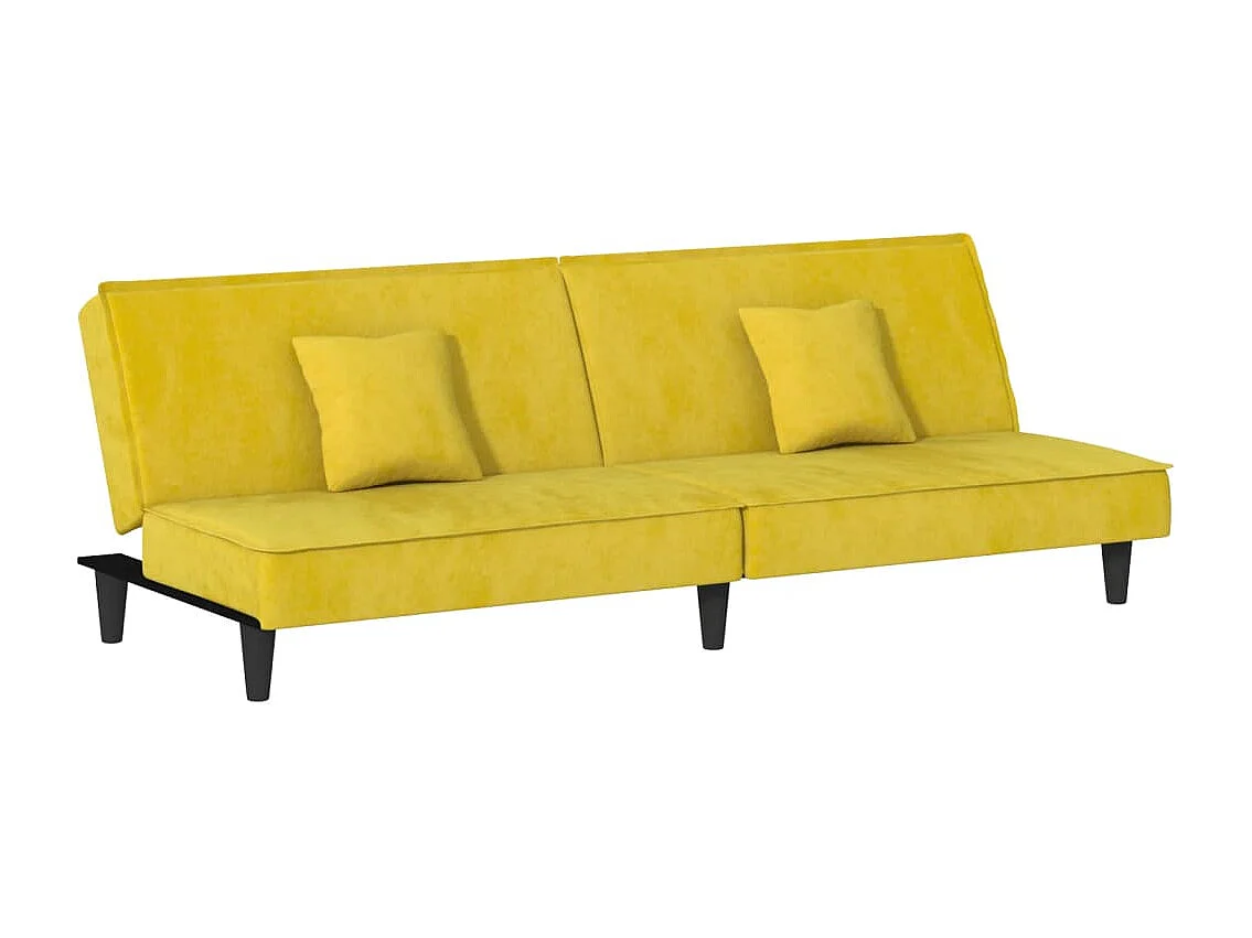 Schlafsofa Gelb Samt