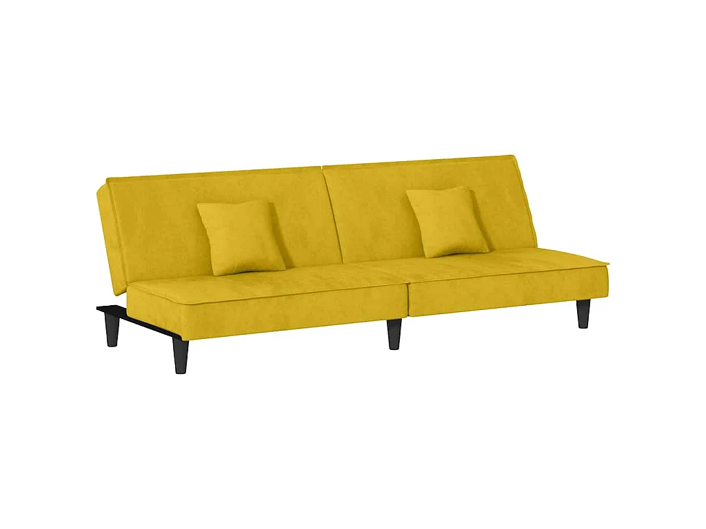 Canapé-lit jaune Velours