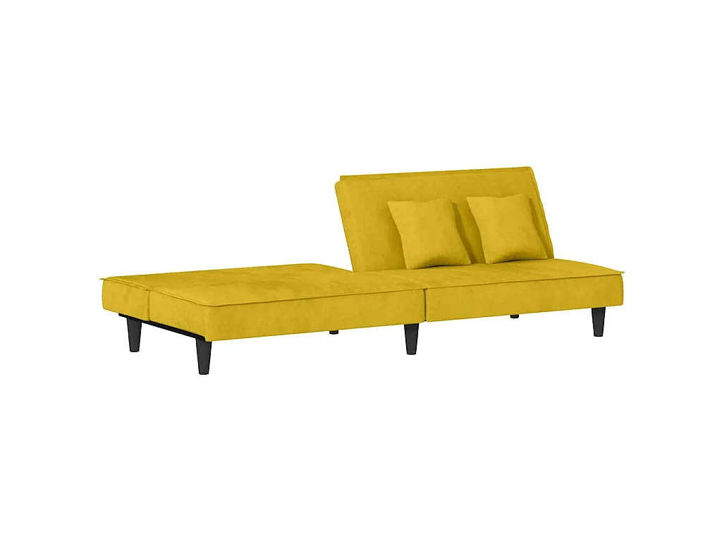 Canapé-lit jaune Velours