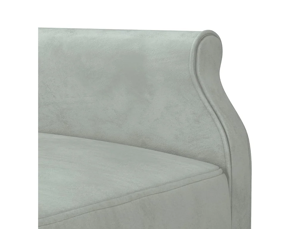 Canapé-lit en forme de L gris clair 271x140x70 cm velours