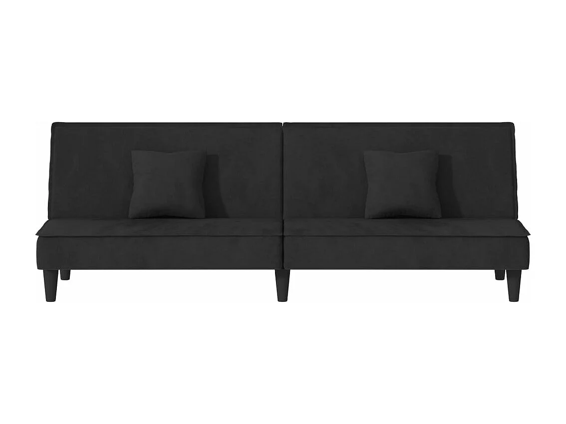 Sofá cama de terciopelo negro