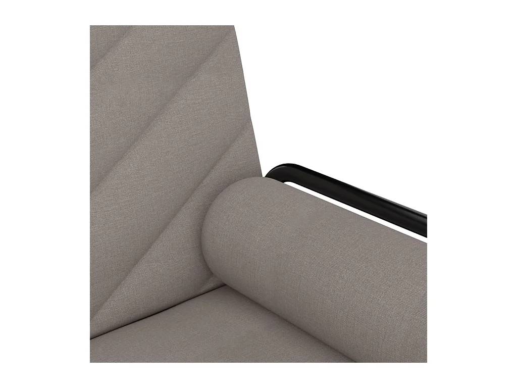 Slaapbank met armleuningen stof taupe