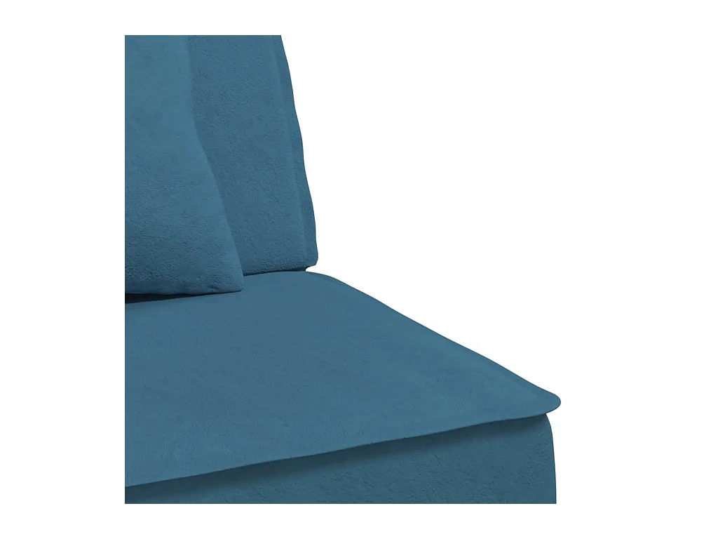 Slaapbank L-vormig 255x140x70 cm fluweel blauw