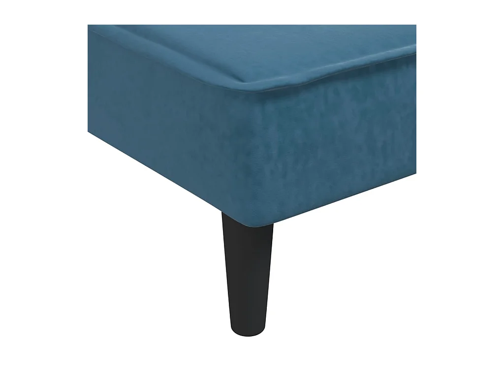 Slaapbank L-vormig 255x140x70 cm fluweel blauw