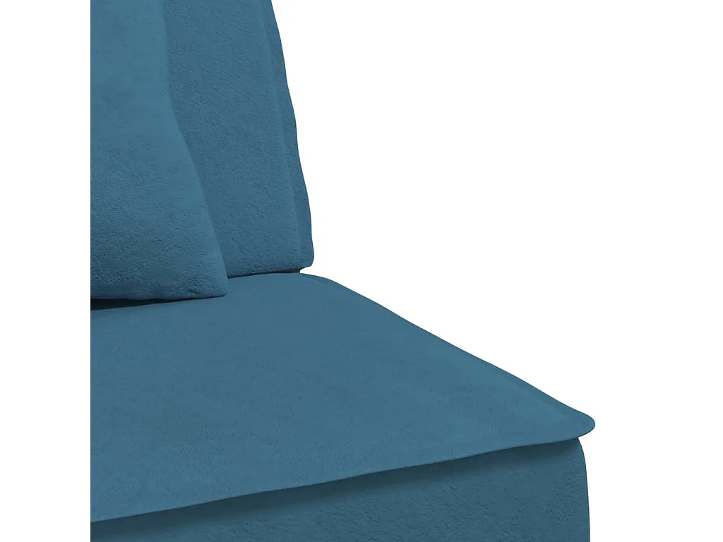 Schlafsofa in L-Form Blau 255x140x70 cm Samt