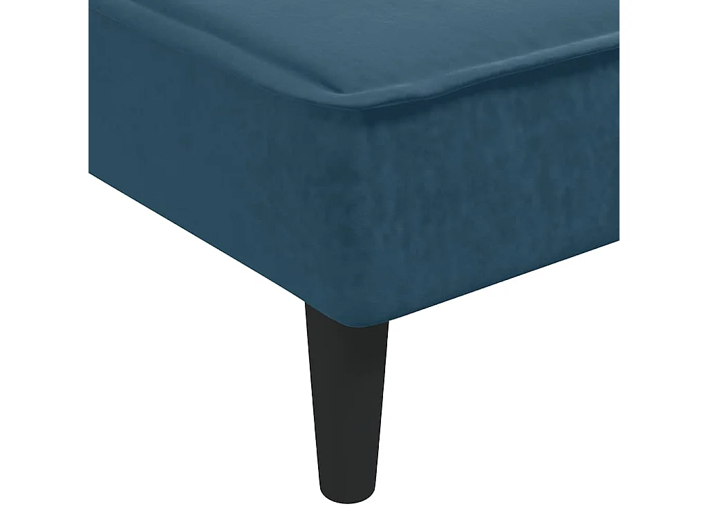 Schlafsofa in L-Form Blau 255x140x70 cm Samt
